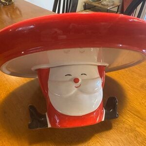 Festive Santa Claus Holiday Serving Platter by Arlington Home